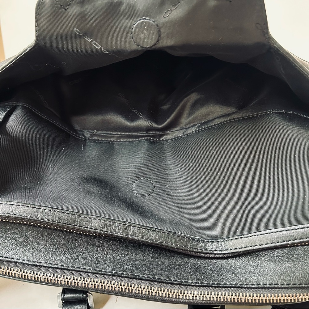 Piquadro Italian Leather & Nylon Unisex Briefcase Gently Used - Picture 8 of 16